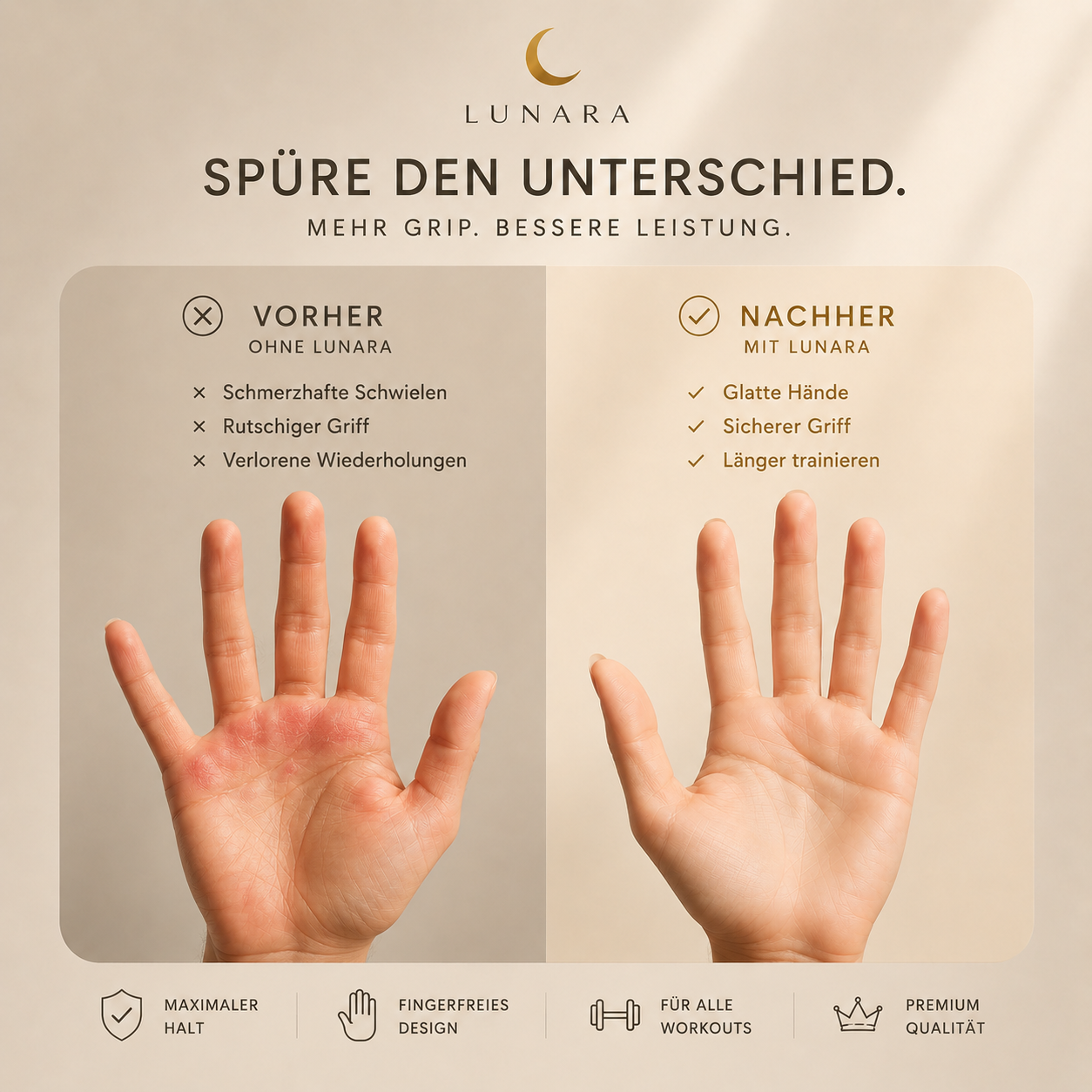 Lunara Grip Bundle — Grip Pads + Handgrip Ring | SPARE bis zu €8